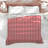 Red White Gingham Pattern Comforter-128700086