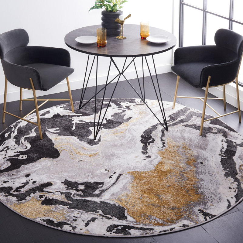 Amelia Performance Abstract Rug, Round 6'7"