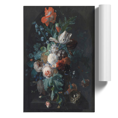 Still Life With Flowers Vol.4 by Jan Van Huysum - No Frame Painting