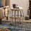 Fayean Solid Wood Top End Table