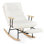 1 PCS Nursery Rocking Chair with 5-level Adjustable Backrest & Retractable Footrest