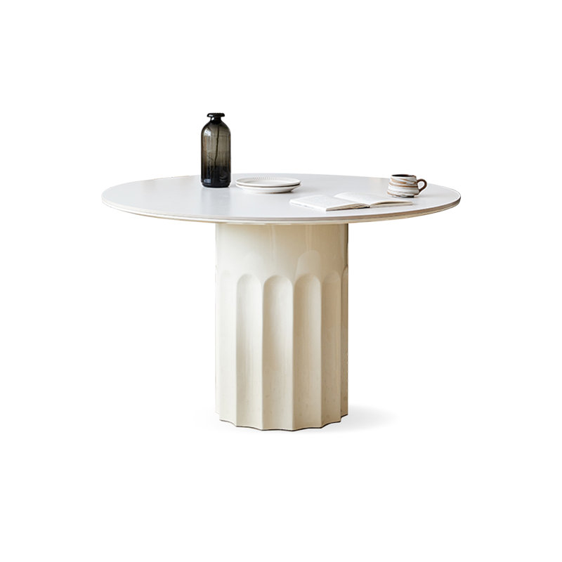 Table de salle à manger blanche, H 29,53 po x L 39,37 po x l 39,37 po