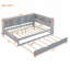 Lit de jour en bois double avec lit gigogne simple-1079800302-1079800297