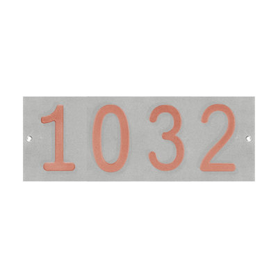 Colourtree Personalized 4-Digit Flush Mount House Numbers Horizontal Street Address Wall Plaque – Custom Horizontal Outdoor Home Sign
