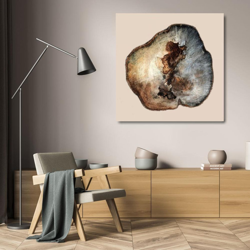«Union Rustic Lewis, Sheldon Gallery», art sur toile tendue: Tree Ring Stump 1, H 20 po x l 20 po