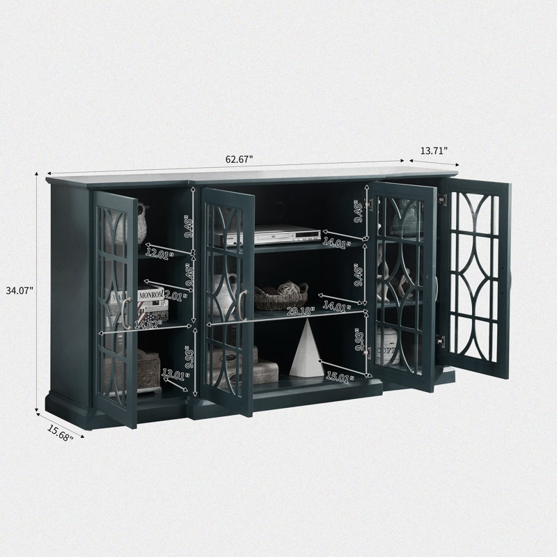 Crédence de rangement l 62,7 po