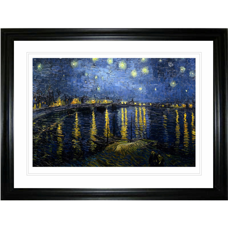«Over the Rhone (Starry Night)», reproduction encadrée par Vincent van Gogh