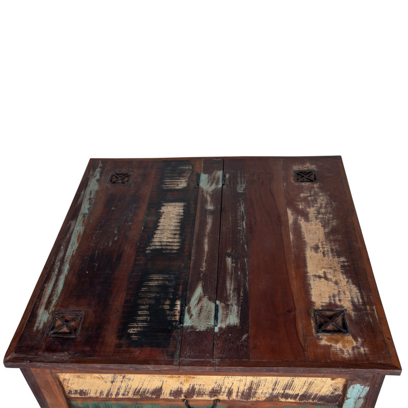 Barbagallo Solid Wood Single Coffee Table, Dark Brown