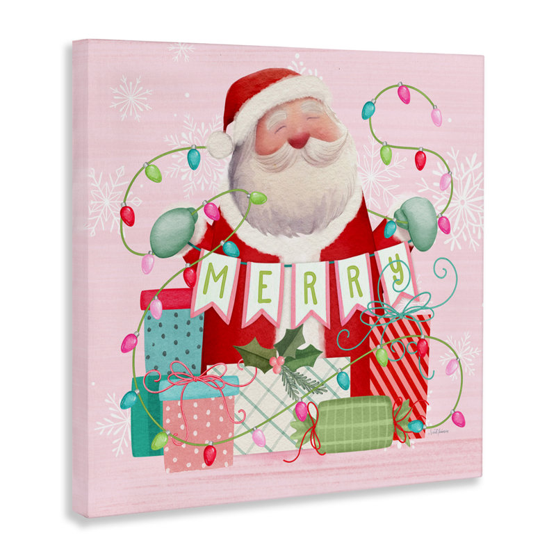 «Merry Pinkmas Santa», conception par Nicole Tamarin, H 36 po x l 36 po