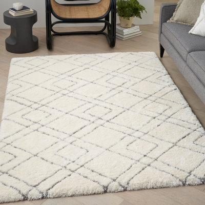 Tapis ivoire à poils longs Dreamy