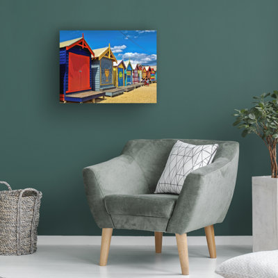 "Beach Huts 06" par Martin Fine Photographie, impression sur toile tendue