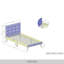 Lit simple en bois manufacturé pour enfants Tashanique-837206930