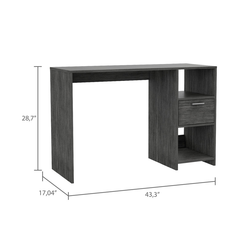 Arlington 43" Wide Computer Desk, Gray Oak