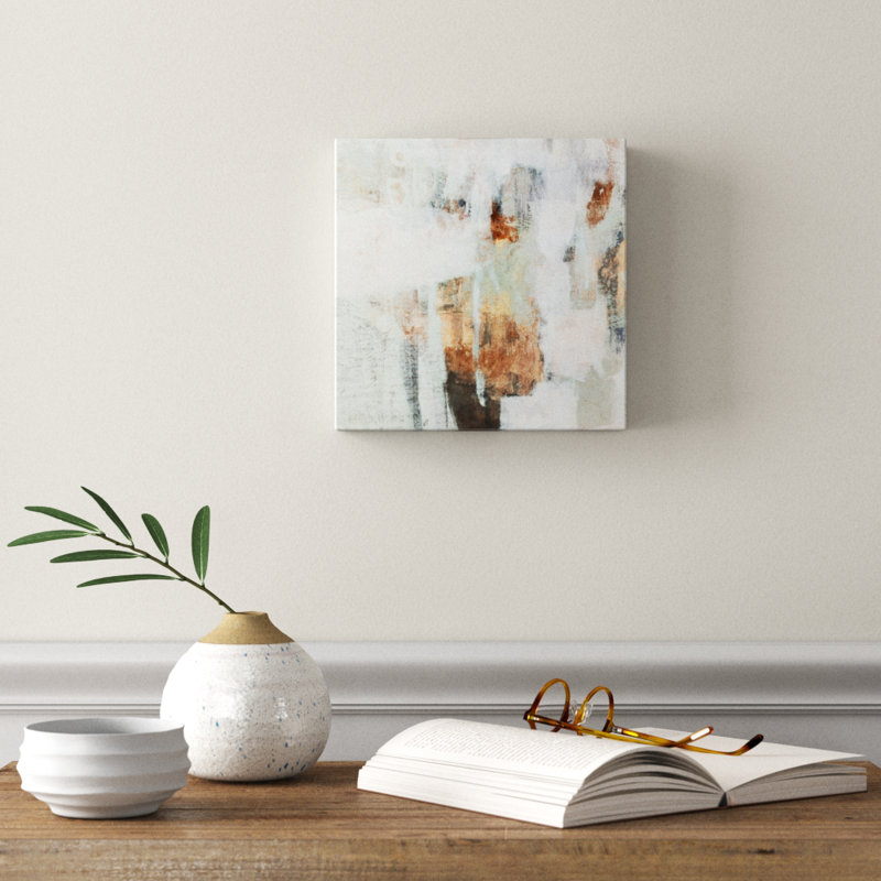 «Burnish Mint II», peinture sur toile, H 10 po x l 10 po x P 1,5 po, Toile tendue