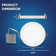 6" Round 12W LED Recessed Dimmable Downlight with Junction Box, 120V, CCT Selectable
