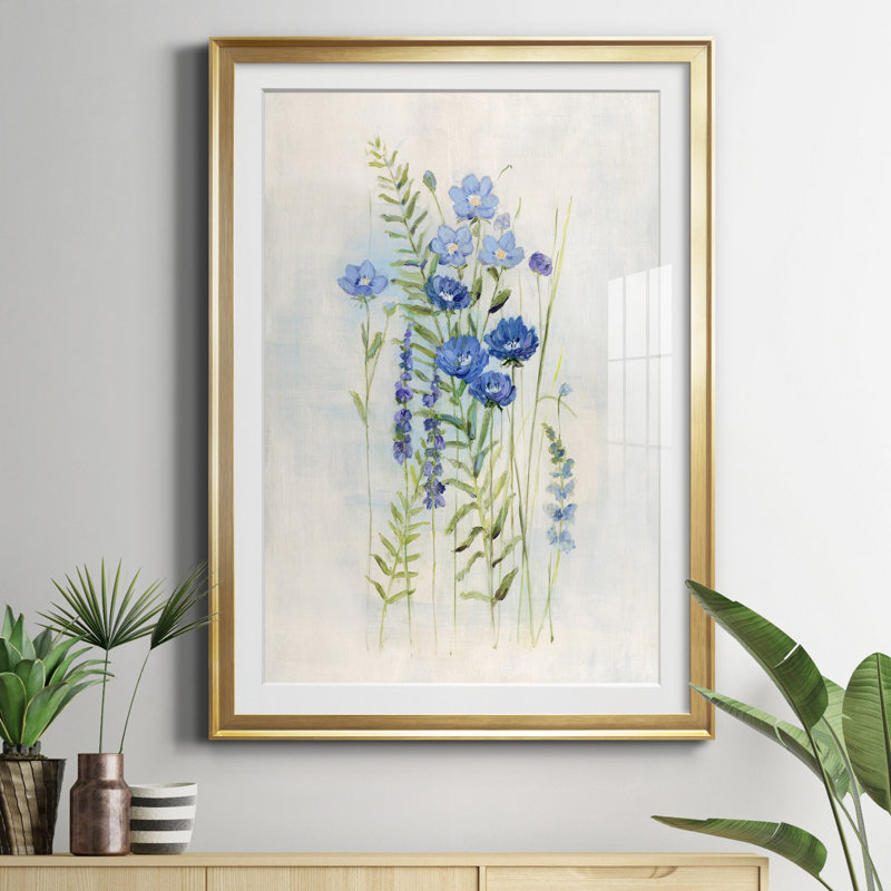 Cottage Wildflowers III - Cadre photo, reproduction d'art sur papier, H 22,5 po x l 30,5 po x P 1,5 po, Doré