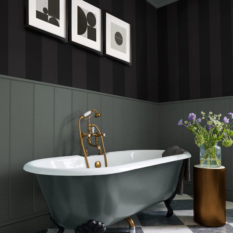 Graham & Brown Quartet Charcoal Wallpaper, Blue