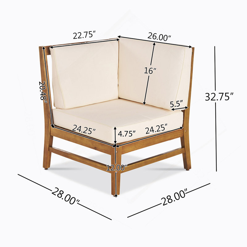 CHAISE D'ANGLE, CRÈME