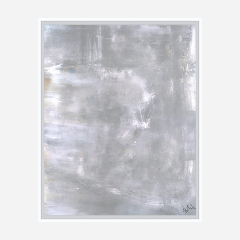 Abstract Print by John Beard, 32" H x 26" W x 2" D, White Floater Framed