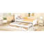 Lit plateforme simple avec tiroirs et lit gigogne blanc - pratique pour le rangement dans la chambre à coucher-1144688606