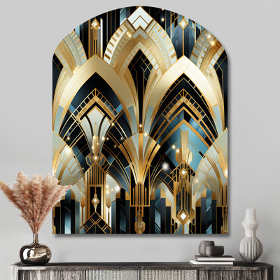Dina - Asymmetrical marble Metal Wall Art, Arch Metal Wall Sculpture Print