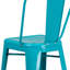 Tabouret de comptoir en métal patiné pour l'intérieur / extérieur de 24 po de hauteur Angelean - noir-573714423-620777401