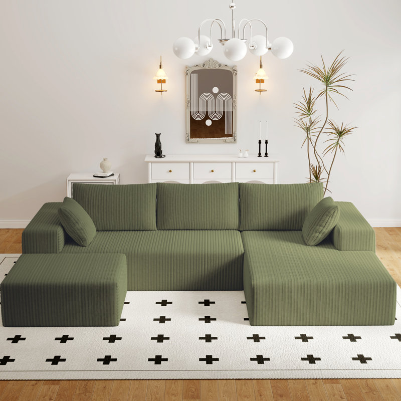 Upholstered Ottoman for Living Room Bedroom