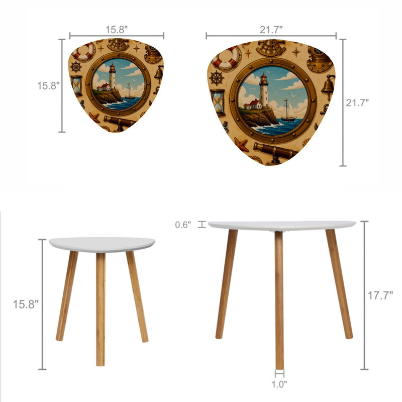 Ensemble de 2 tables basses gigognes Triangle