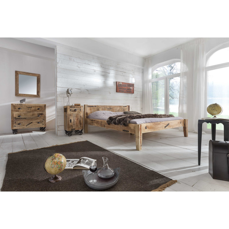 Kym 44cm W Solid Wood Bedside Table