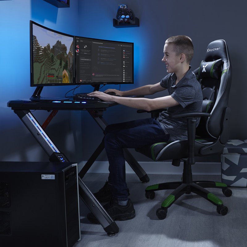 X Rocker Junior Agility Gaming Chair, Green/Black