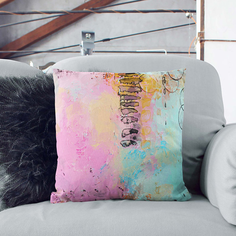 Abstract Square Cushion, 40cm H x 40cm W x 15cm D