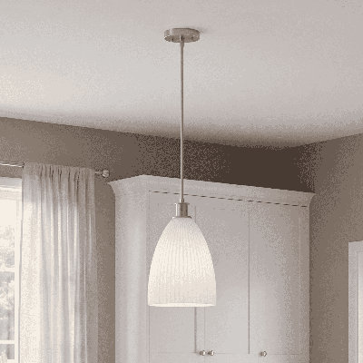 Aldegonde 1-Light Pendant in Satin Nickel
