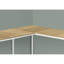 Bureau d'ordinateur, bureau personnel, coin, L 58 po, forme en L, travail, ordinateur portable, stratifié naturel, contemporain, moderne
