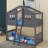 Twin Over Twin House Bunk Bed With Ladder-895721108