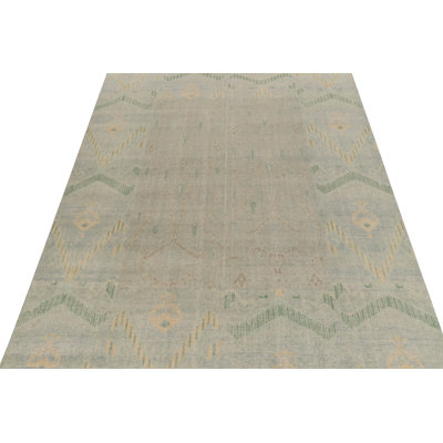 Distressed Homage Wool Geometric Area Rug