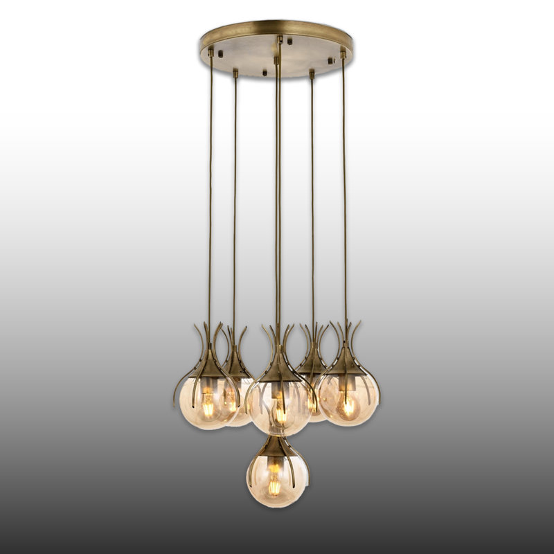 Luminaire suspendu sphère 6 lumières