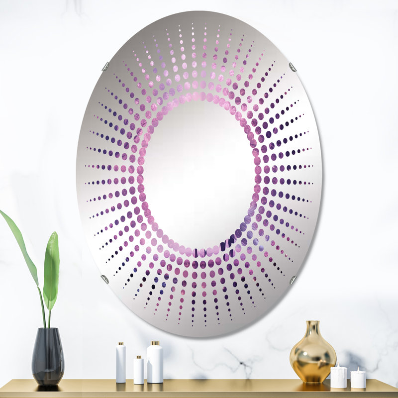 Lavande Luminary I - Miroir décoratif Starburst | Ovale, 35,4 po x 23,6 po
