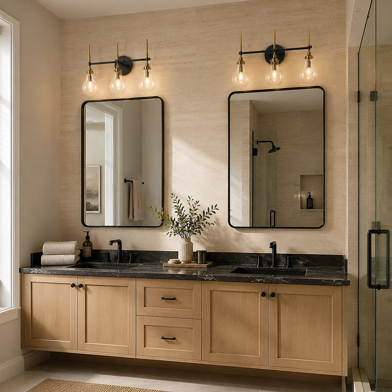 Hooman Dimmable Vanity Light Armed Sconce, 3