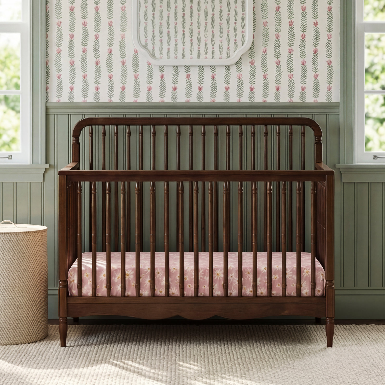 Liberty Pine Convertible Crib, Natural Walnut