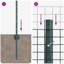 Vidaxl Fence With Posts Steel-116797939-116797935