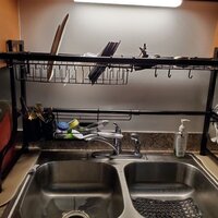 Stainless Steel Black 23.5” to 38” Extendable Dish Drying Rack Over Kitchen  Sink, Dishes and Utensils Draining Shelf, Kitchen Storage Countertop  Organizer, Utensils Holder, Kitchen Space Saver, All in One Dishes Washing  Solution