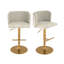 Swivel Barstools Adjusatble Seat Height, Modern Pu Upholstered Bar Stools (Set of 2)-114222576