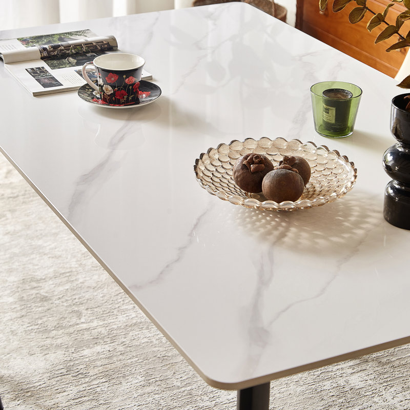 Table de salle à manger rectangulaire 1 pièce sans chaise