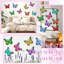 Ensemble de 8 sculptures murales en forme de papillon 3D, paquet de 8