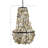 Metal and Draped Oyster Shell Chandelier