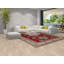 Tapis oriental rouge à motif géométrique Kazak 13