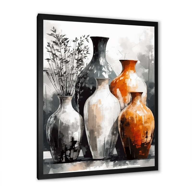 Vase Kayse, Cadre photo noir, H 32 po x l 24 po