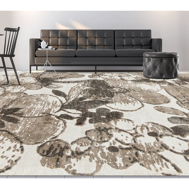 Wool Floral Area Rug