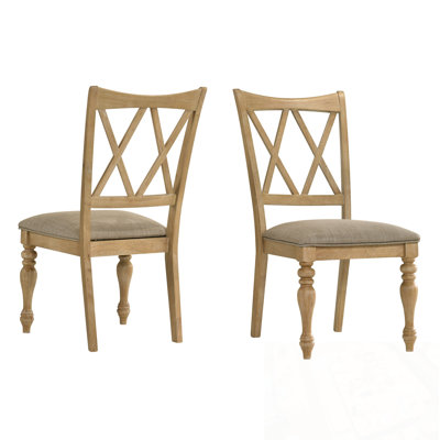 Wood Cross-back Carwile Set of 2