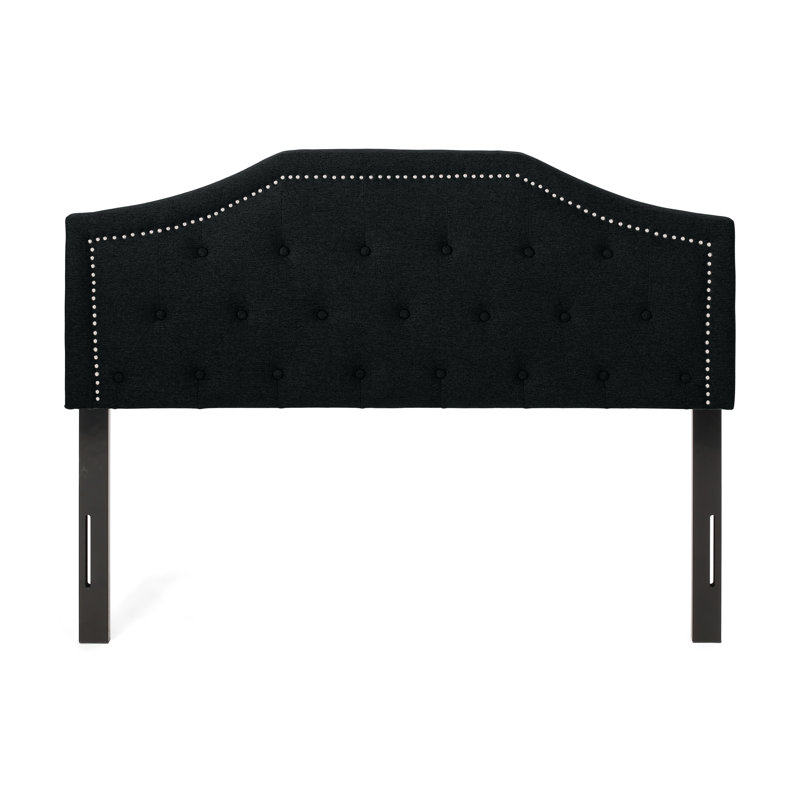 Tête de lit tapissier à panneau double Gaston, Noir